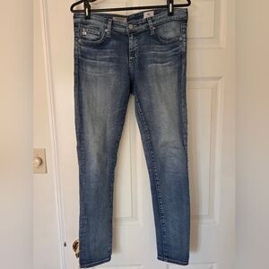 AG Adriano Goldschmied Medium Blue Skinny Jeans Sz 27 Inseam 29in